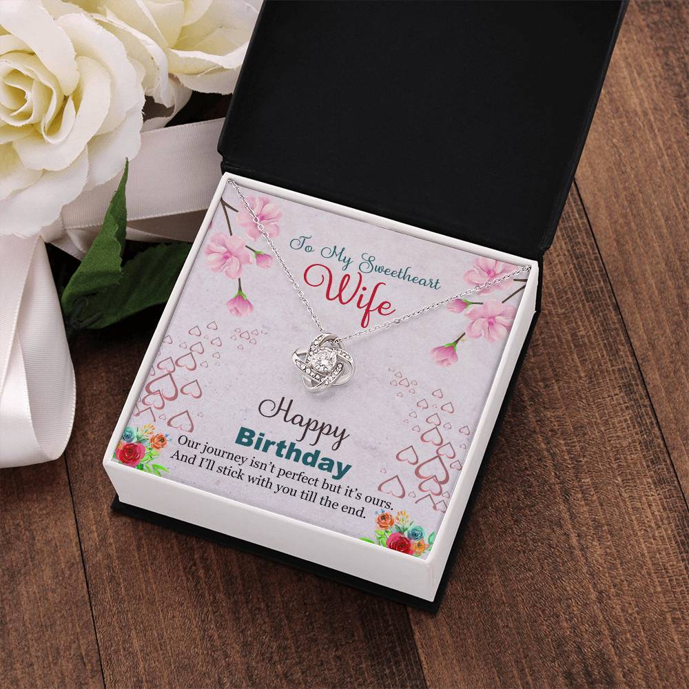 To my Wife Love Knot Beautiful necklace,gift for wife, love your wife,husband gift wife,love your husbnad.