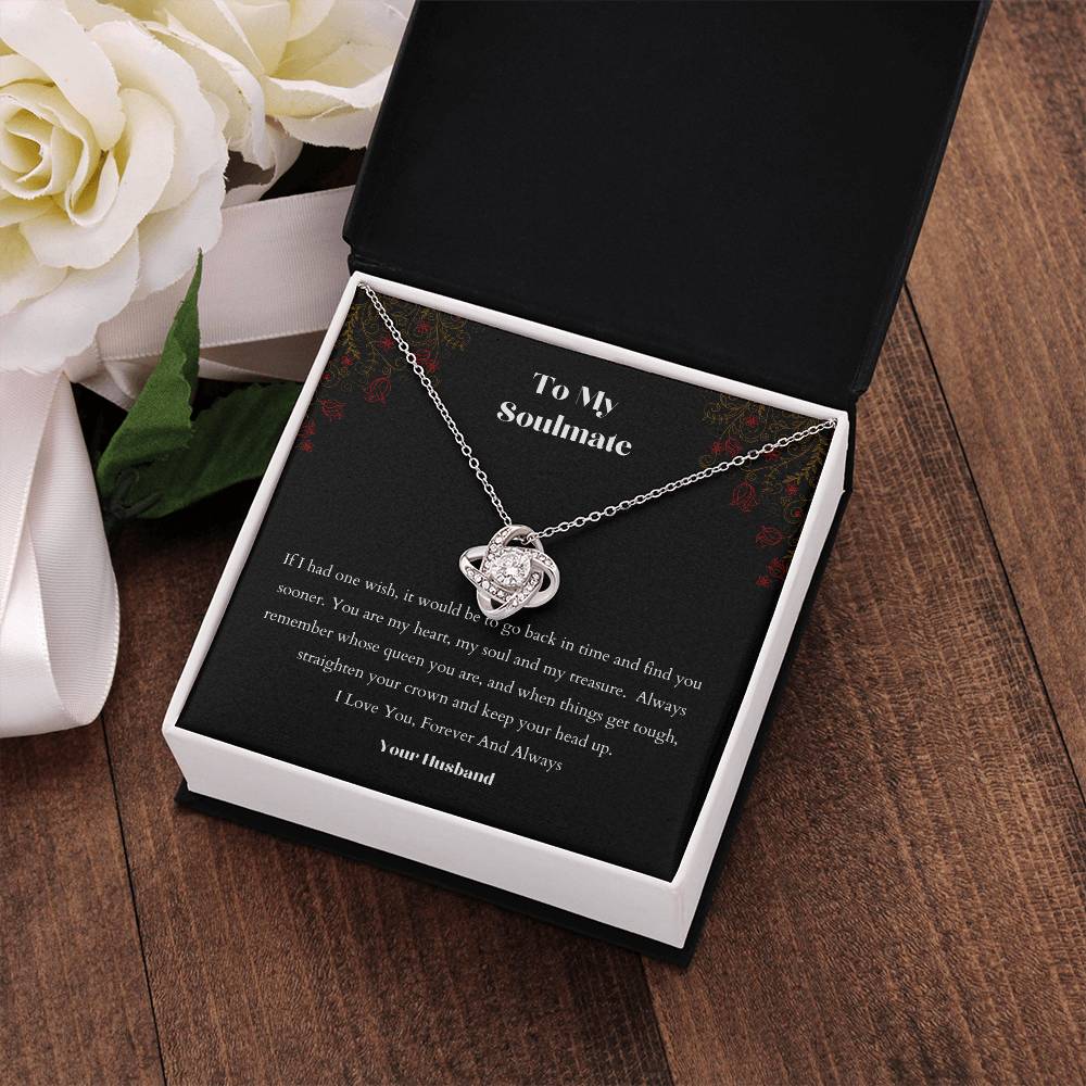 One Wish | Love Knot Necklace - Straighten Your Crown and Keep Your Head Up on Your Birthday