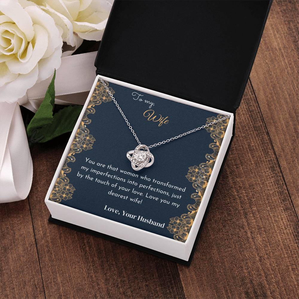Lovely WIFE Necklace From Your Loving Husband – Transformed by Your Love on Anniversary