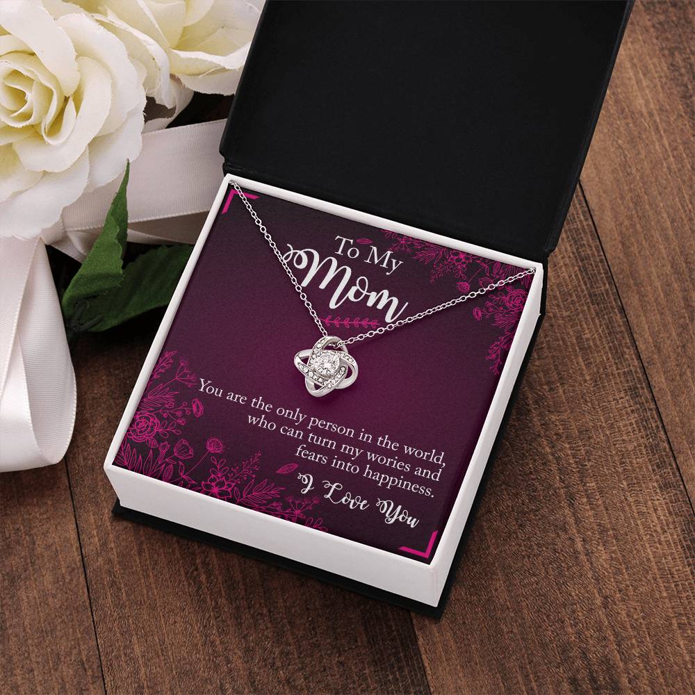 "A Special Bond" - the Love Knot Necklace -  To My Mom - Mother’s Day, Women’s Day, Thank You Gift