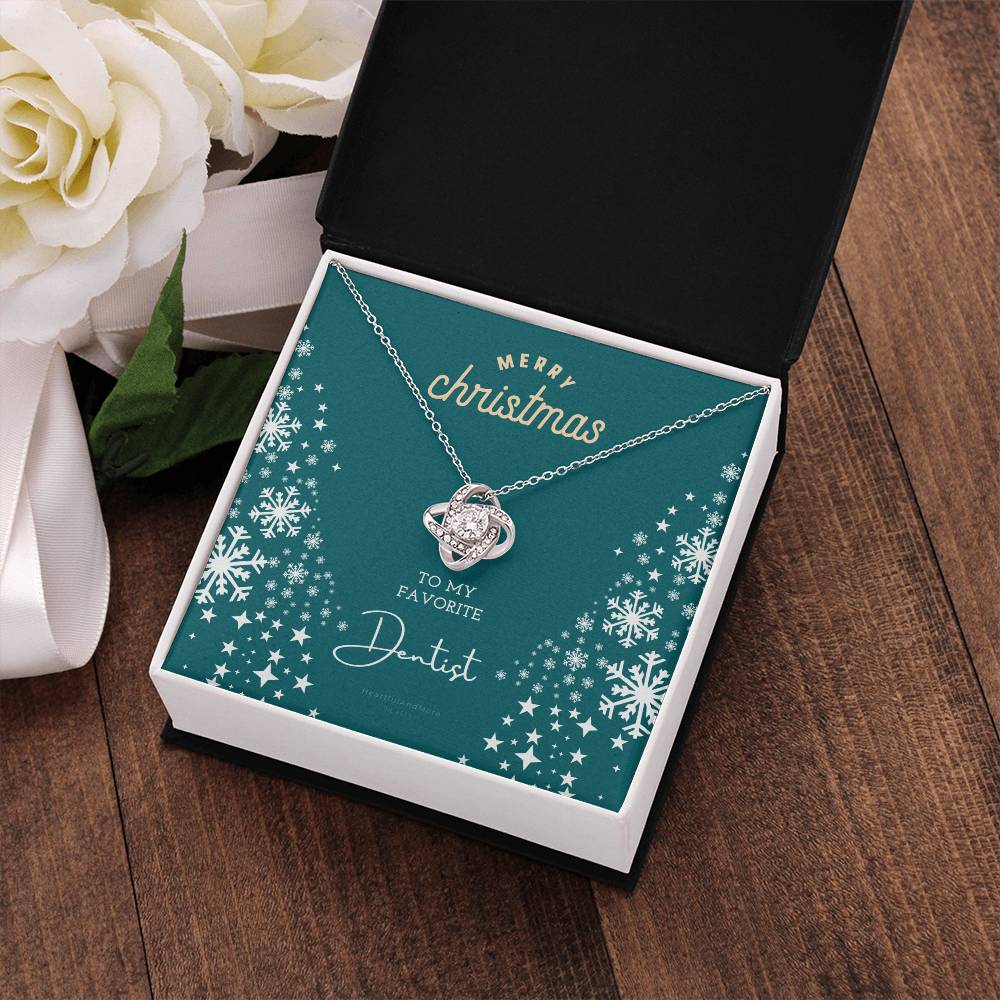 Christmas Gift for Dentist, Necklace Gift for Woman Dentist, To My Favorite Dentist, Merry Christmas, X-Mas Jewelry Gift for Dentist