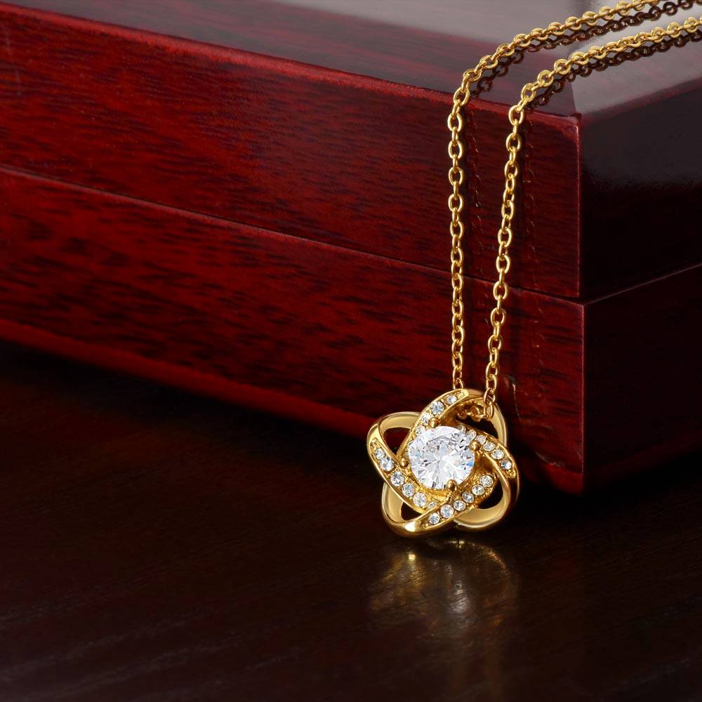 "A Gift From Above" - Love Knot Necklace - To My Beautiful Wife
