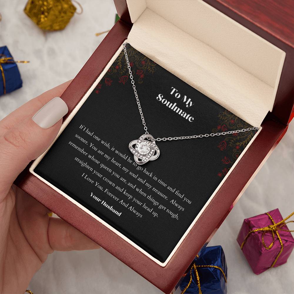 One Wish | Love Knot Necklace - Straighten Your Crown and Keep Your Head Up on Your Birthday