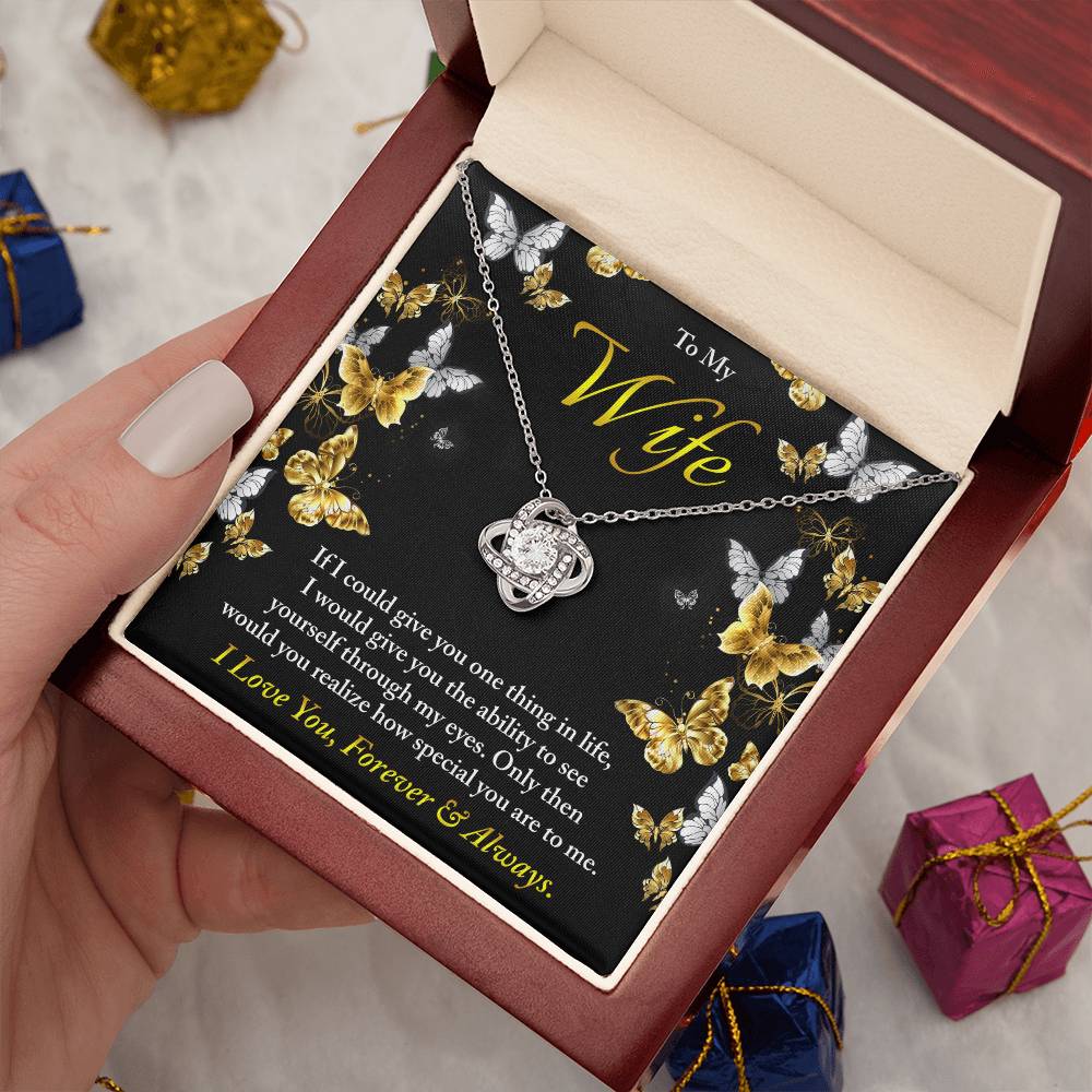 "One Thing" | Love Knot Necklace - To My Beautiful Wife – On Valentine’s Day