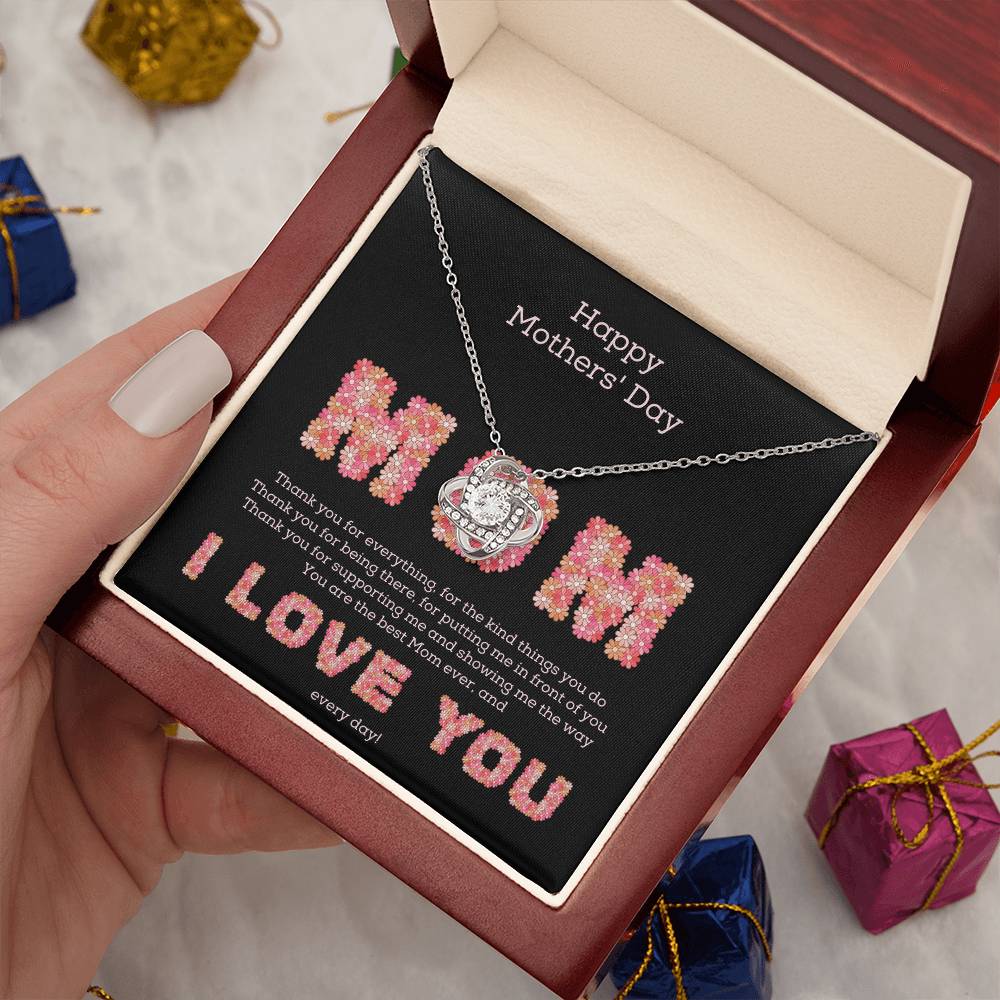"Pink Daisies" Mothers' Day Knot Necklace - Happy Mother’s Day – With All My Love
