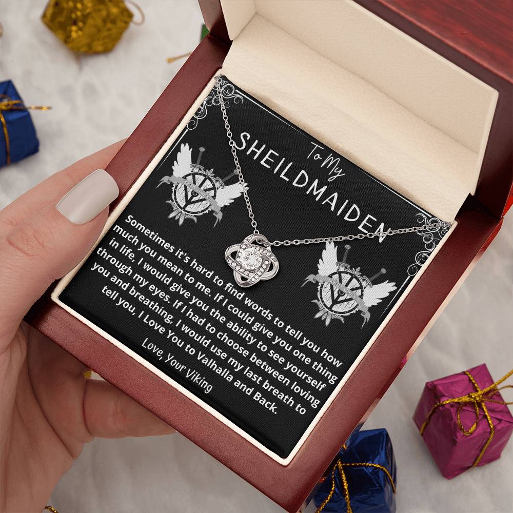 Shield Maiden Black Love Knot – Forever in my heart on the Birthday