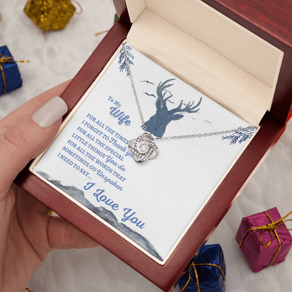 "For All" Love Knot Necklace (Buck & Doe Edition)
