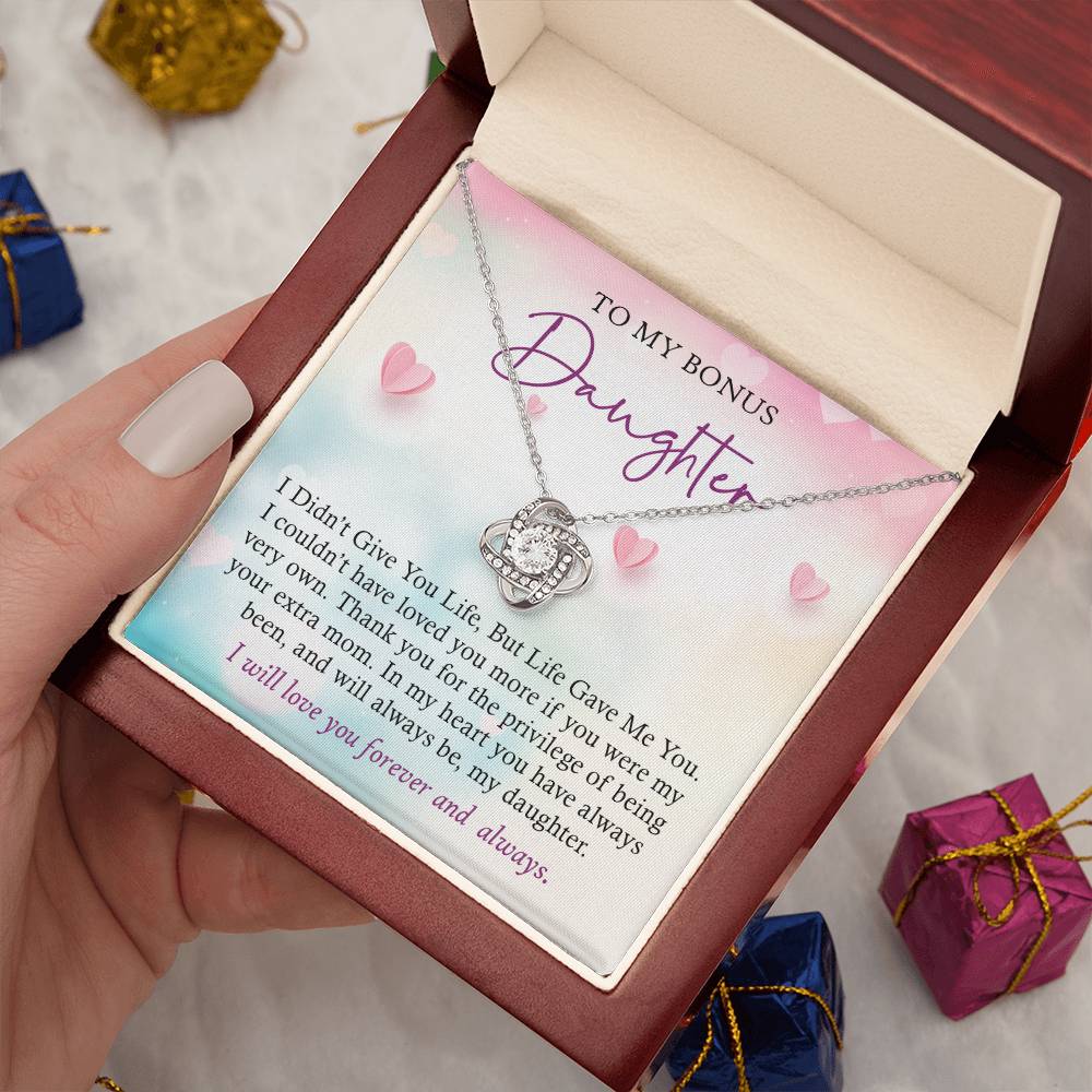 To My Bonus Daughter - I Will Love You Forever and Always - Necklace