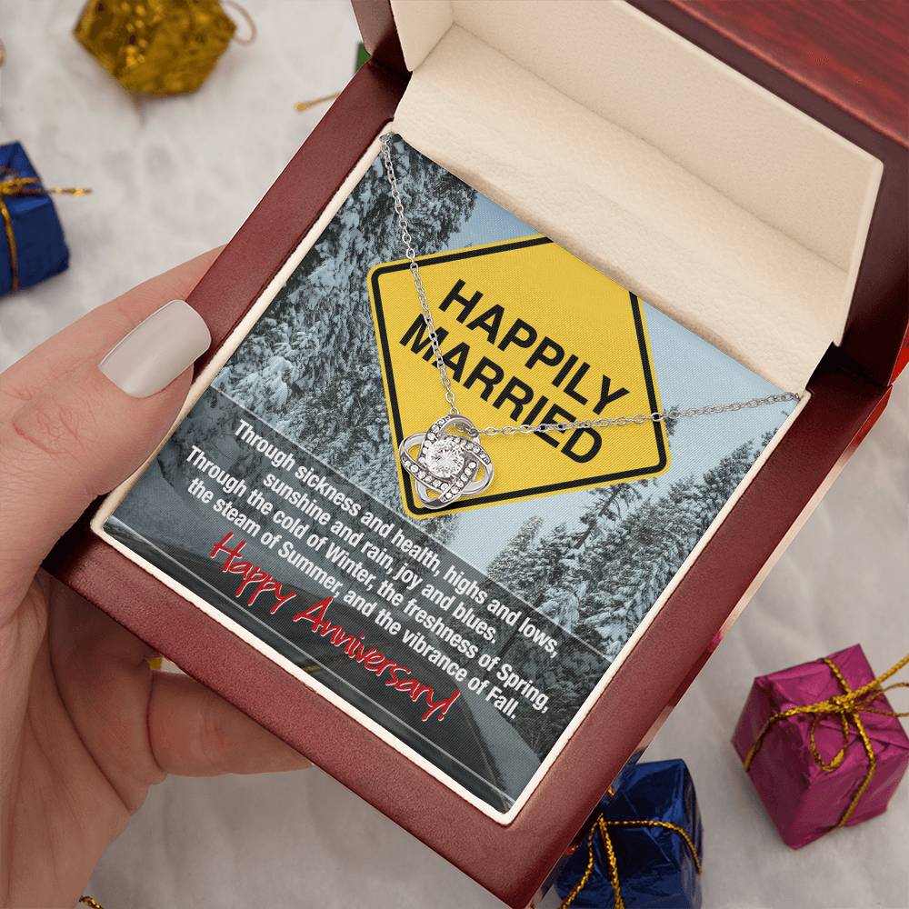 Happily Married Anniversary Necklace