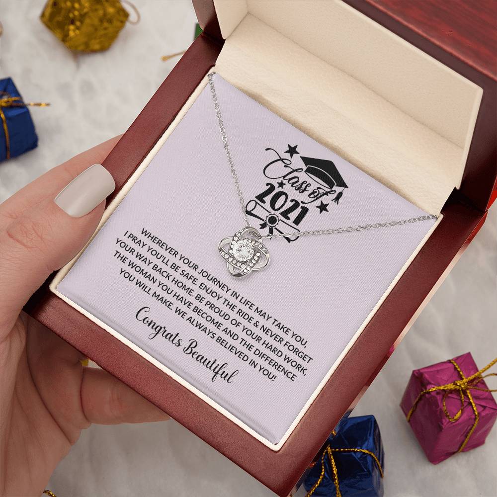 (Almost Gone) Class of 2021 - Enjoy The Ride - Graduation Necklace - Graduation Gift for Boyfriend – Proud of You Forever