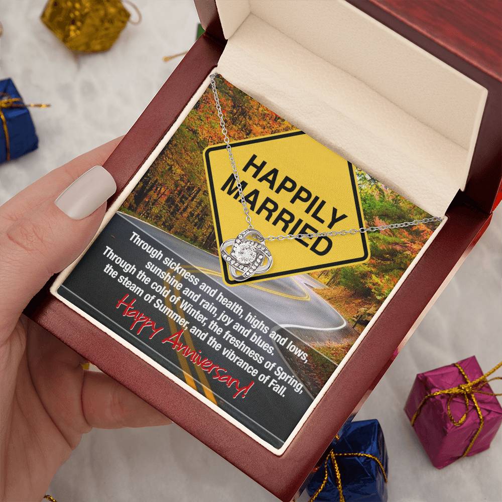 Happily Married Anniversary Necklace