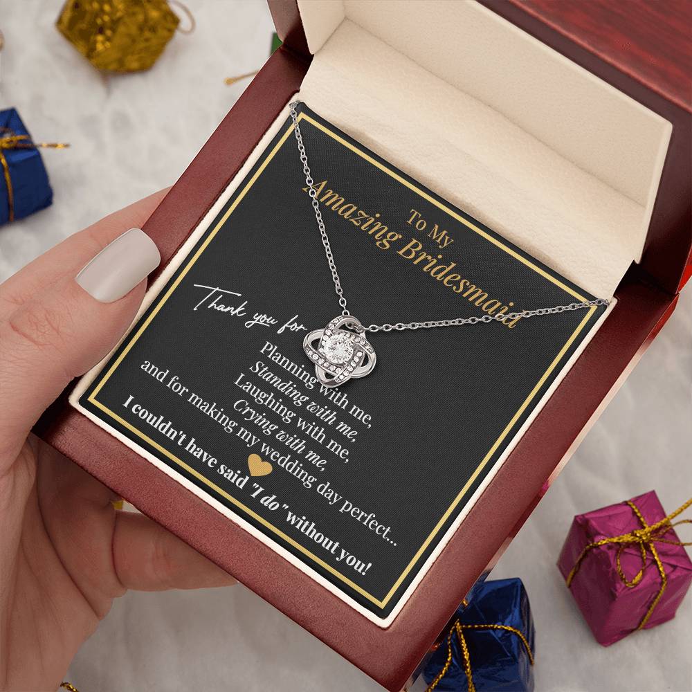 Bridesmaid Thank You Gift Necklace – Thank You for Making My Day Perfect – Wedding Keepsake