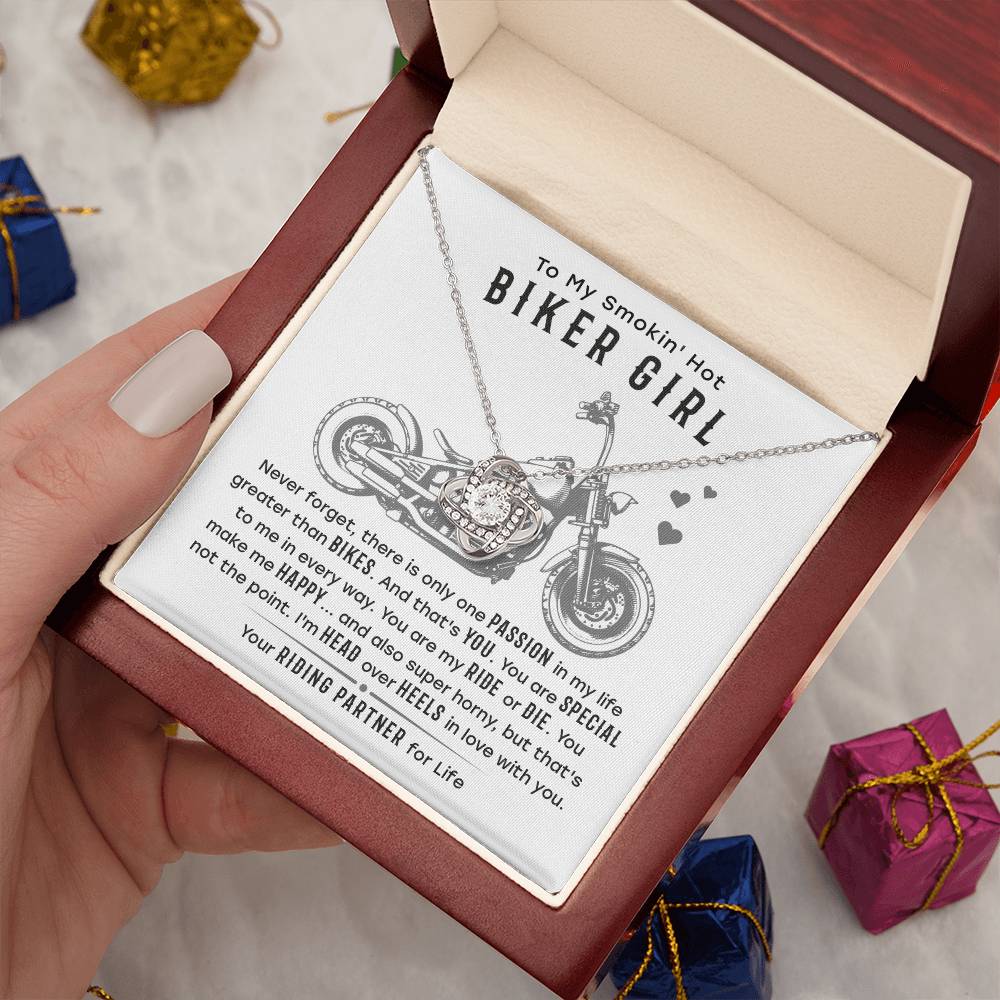 (Almost Gone - Limited Stock) to My Smokin' Hot Biker Girl - From Riding Partner for Life - Necklace