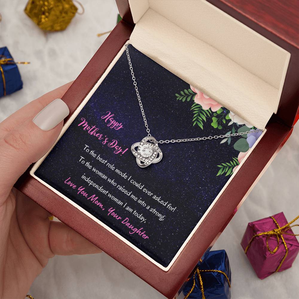 "You're My Role Model" - Love Knot - Necklace - To My Angel Mom - Happy Mother's Day