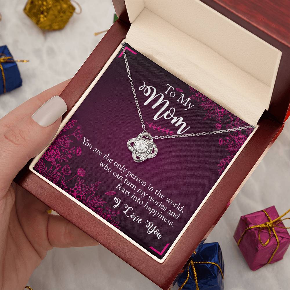 "A Special Bond" - the Love Knot Necklace -  To My Mom - Mother’s Day, Women’s Day, Thank You Gift