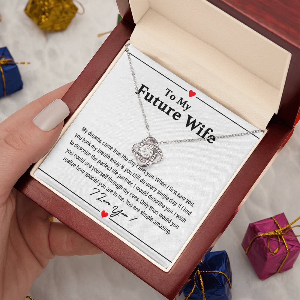 To My Future Wife Necklace Message Card, Jewelry Wife KN08