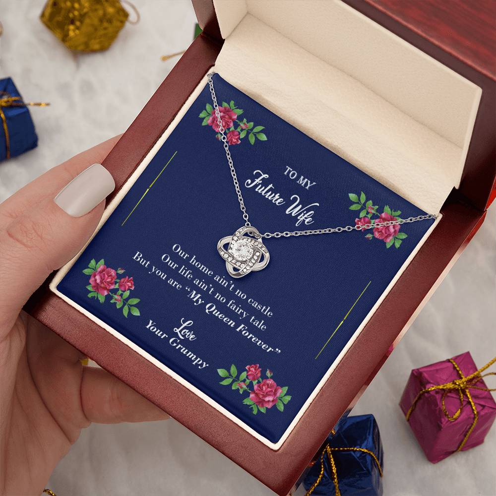 "Future Wife" - Love Knot Necklace -  My Queen Forever -  To My Wife, Girlfriend, Bride