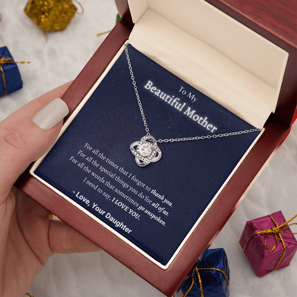 "I Am Thankful, Mom" - Bond in the Sky - Necklace - Gift For Mother - To My Beautiful Mother