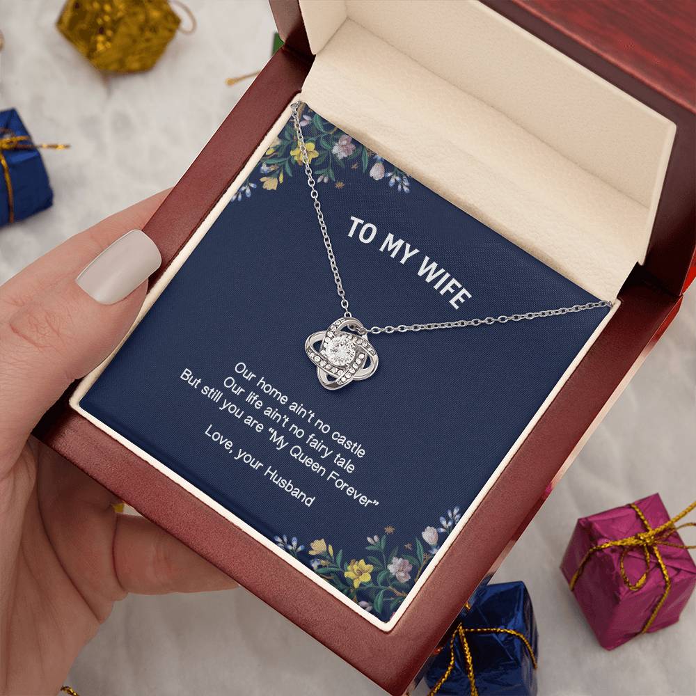 "My Wife" - Love Knot Necklace- To My Beautiful Wife – On Valentine’s Day