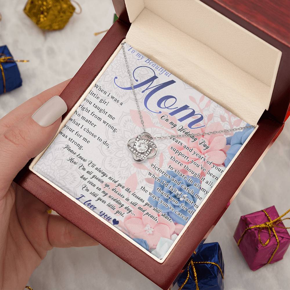 To Mom on My Wedding Day Necklace, Wedding Day Gift for Mom, Mom Wedding Gift From Bride, Gift for Mom on Wedding Day, Mother of the Bride Gift