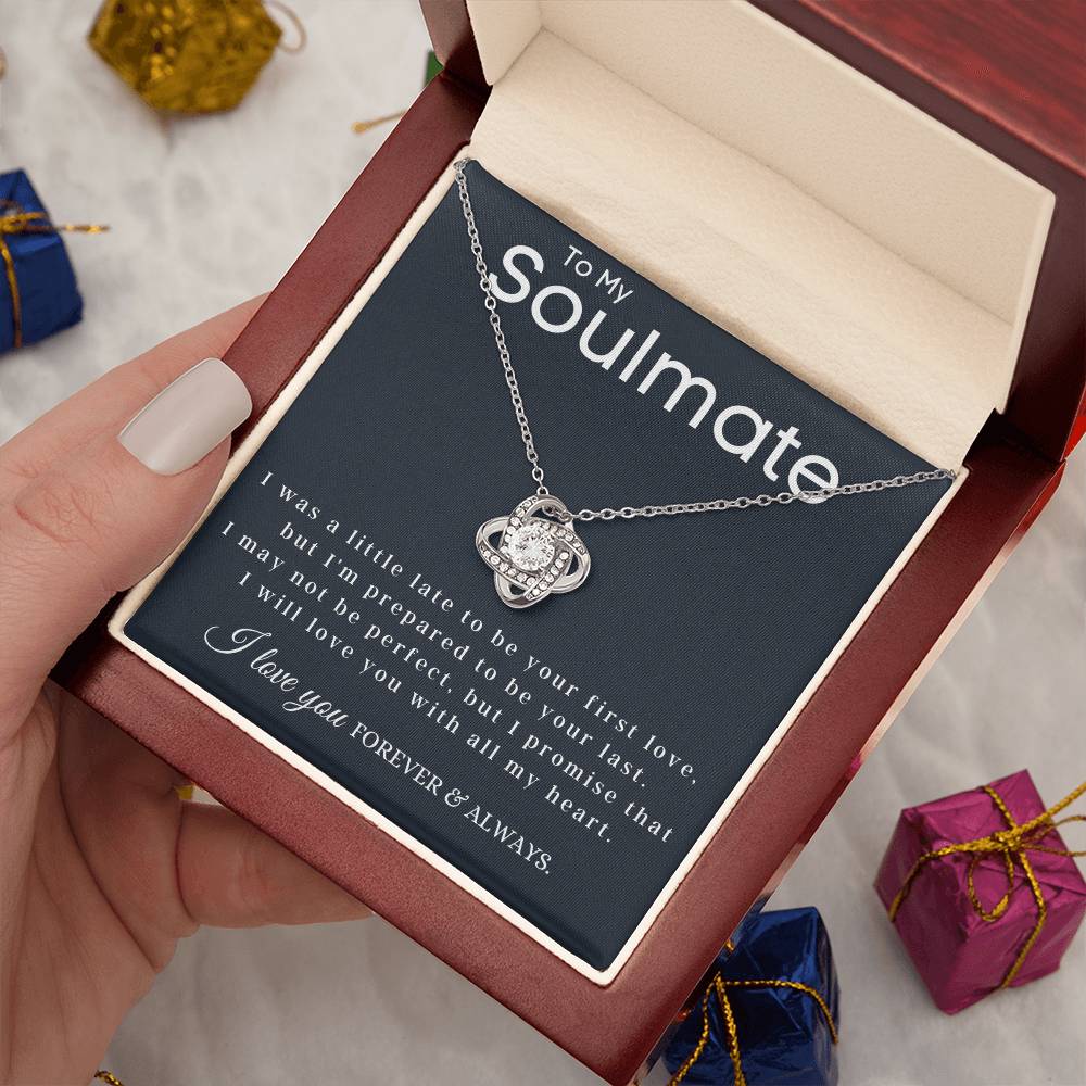 (Almost Gone!) Soulmate Necklace - I May Not Be Perfect - Eternal Love Necklace – Valentine’s Day Gift