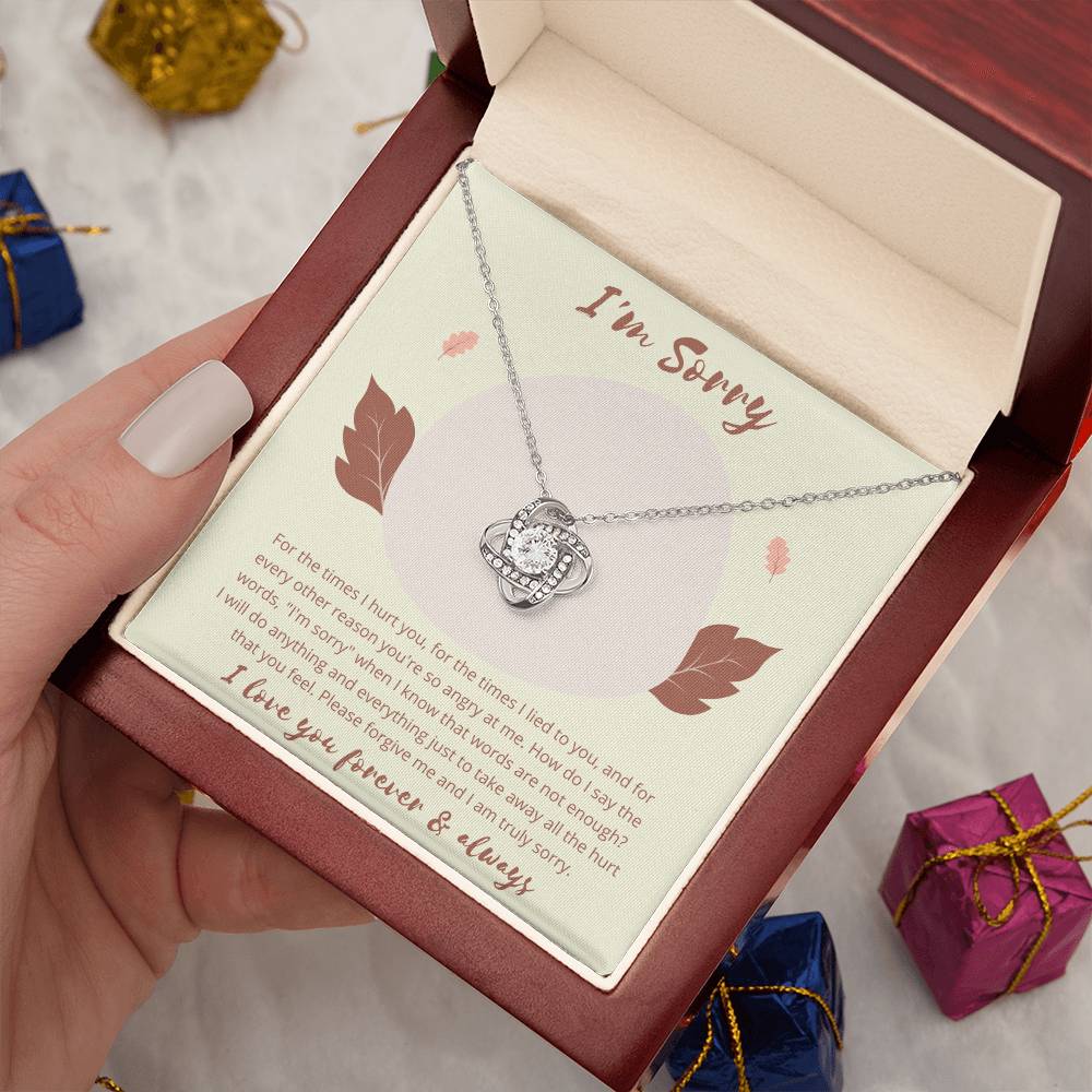 Love Knot, Apology Gift For Her, Forgiveness Gift, I’m Sorry Necklace Gift For Wife/Girlfriend, Gift To Say Your Sorry, Unique Apology