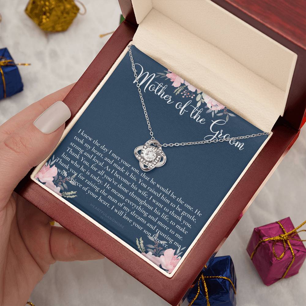 Mother of the Groom Gift Necklace, Wedding Gift, Bridal Party, Rehearsal Dinner, Man of My Dreams, Parent of Groom, Mother in Law Gift