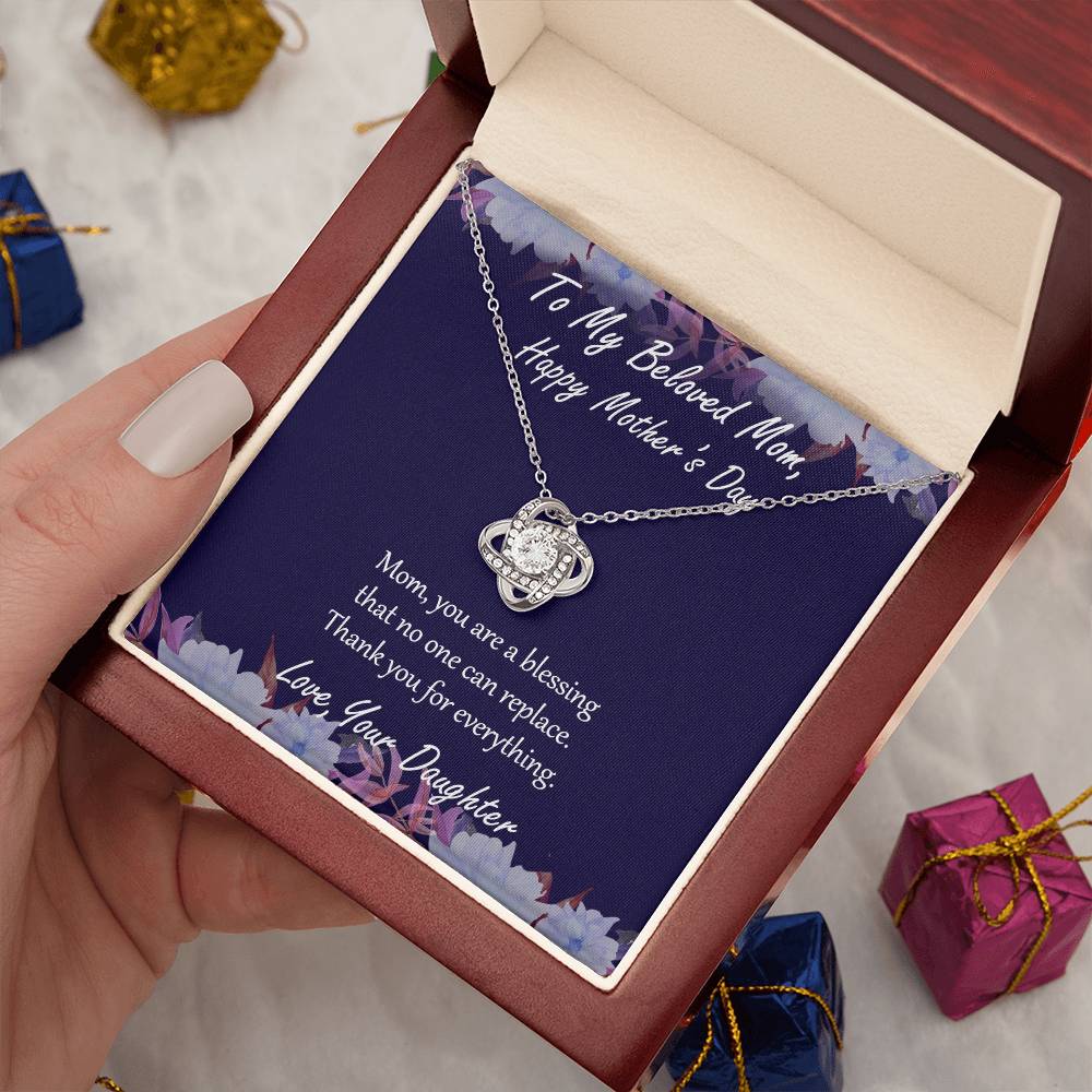 "Blessing" - Mother's Day Necklace -  To My Belong Mom - Happy Mother's Day