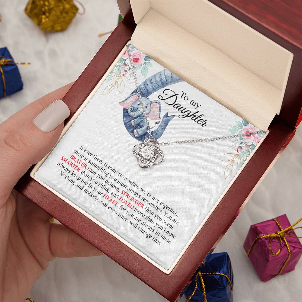 (Almost Gone ) Love Knot Necklace for Daughter -  From Dad to My Daughter – Chase Your Dreams, Happy Graduation