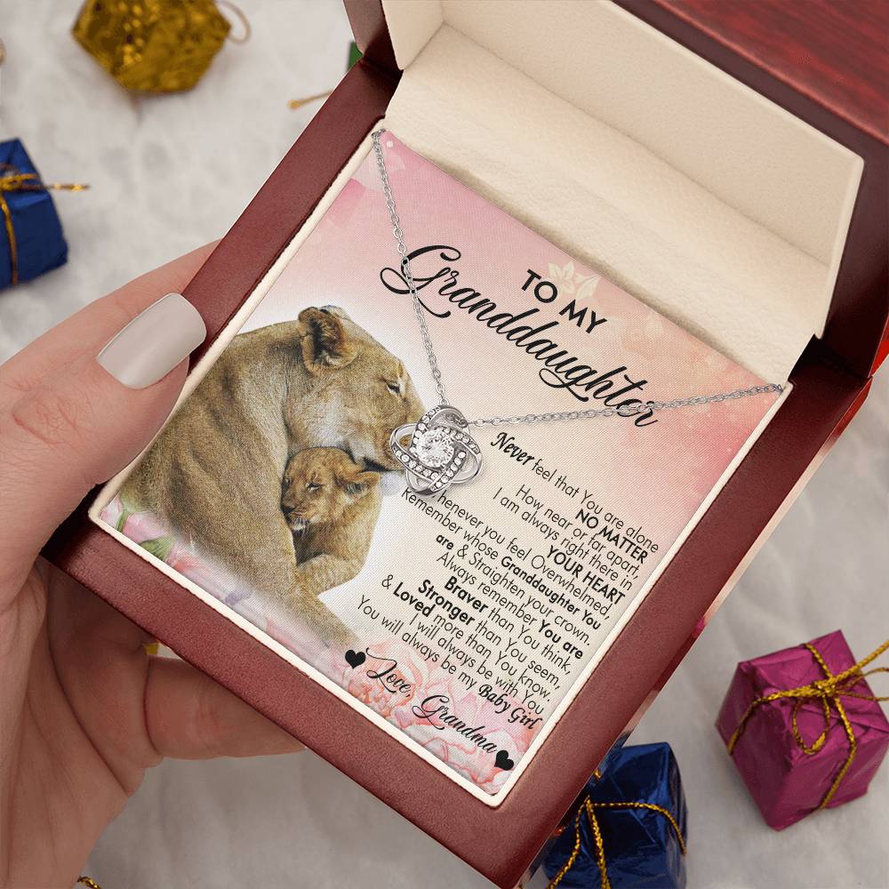 (Almost Gone) to My Granddaughter Love Knot Necklace