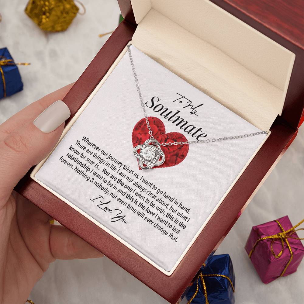 Soulmate Forever Love Necklace - From Your Partner – Hand in Hand Always on Anniversary