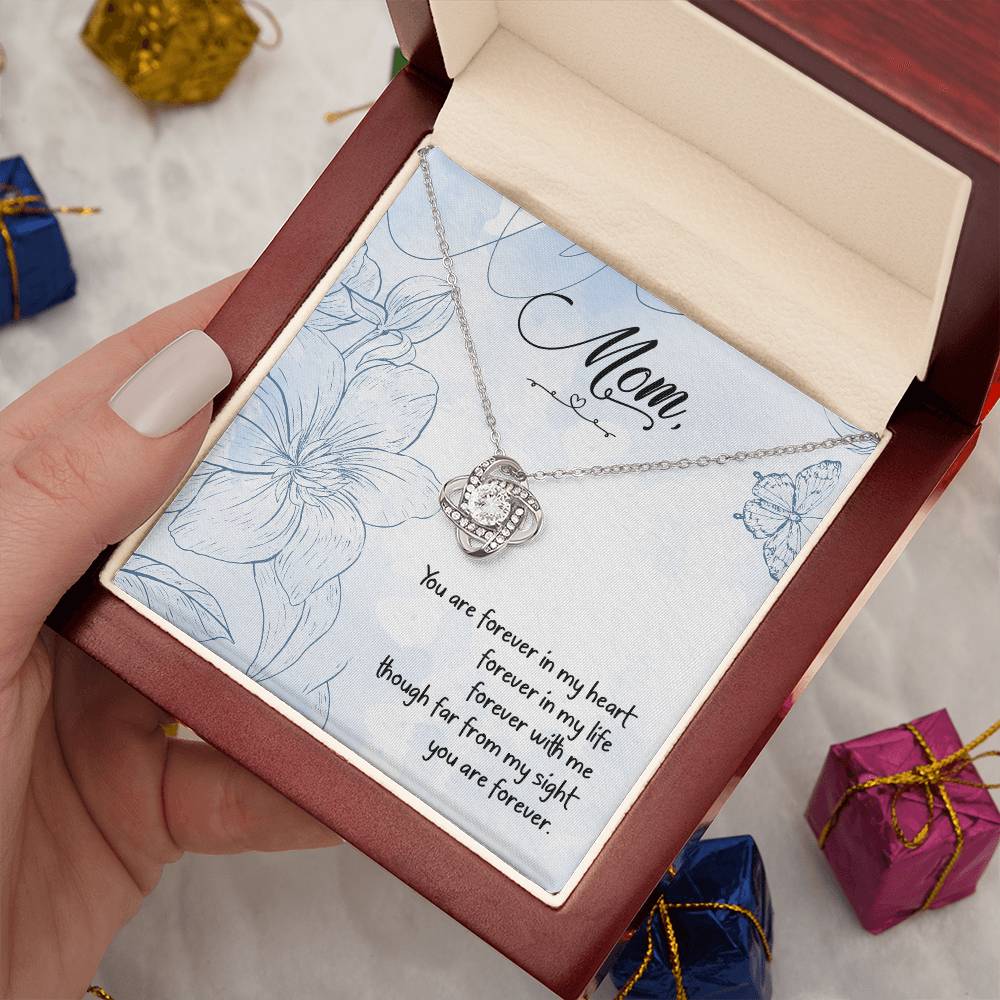 'Mom' Forever Love Knot Necklace Gift Set - To My Wonderful Mother - With Love On Mother’s Day