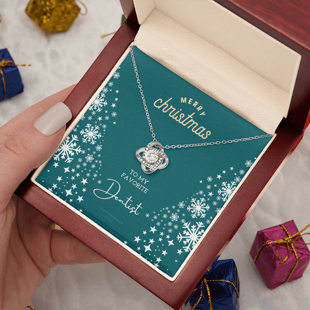 Christmas Gift for Dentist, Necklace Gift for Woman Dentist, To My Favorite Dentist, Merry Christmas, X-Mas Jewelry Gift for Dentist