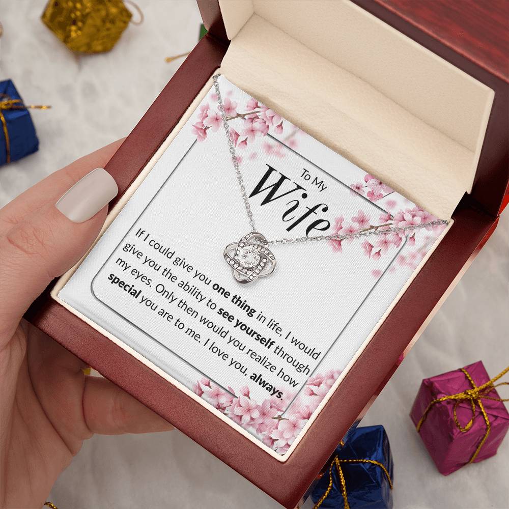 "One Thing" | Love Knot Necklace | to Wife
