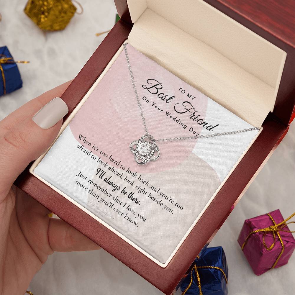 Best Friend Gift on Her Wedding Day, Best Friend to Bride Necklace, Best Friend Gift to Bride, Bride Gift From Maid of Honor, to My Best Friend