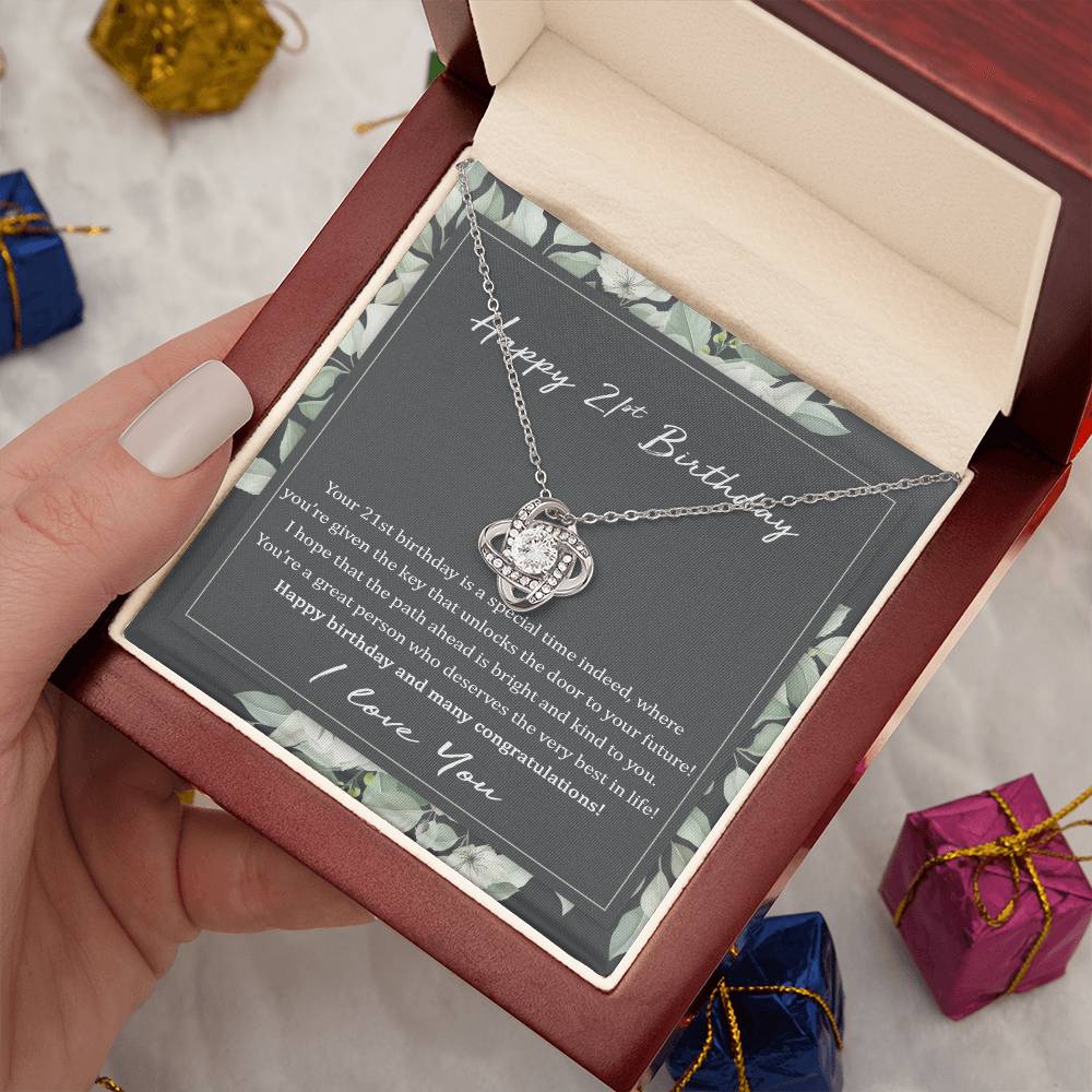 21st Birthday Gift Necklace: Birthday Gift For Daughter, Bestfriend, Niece, Granddaughter, Jewelry Gift For Her Birthday