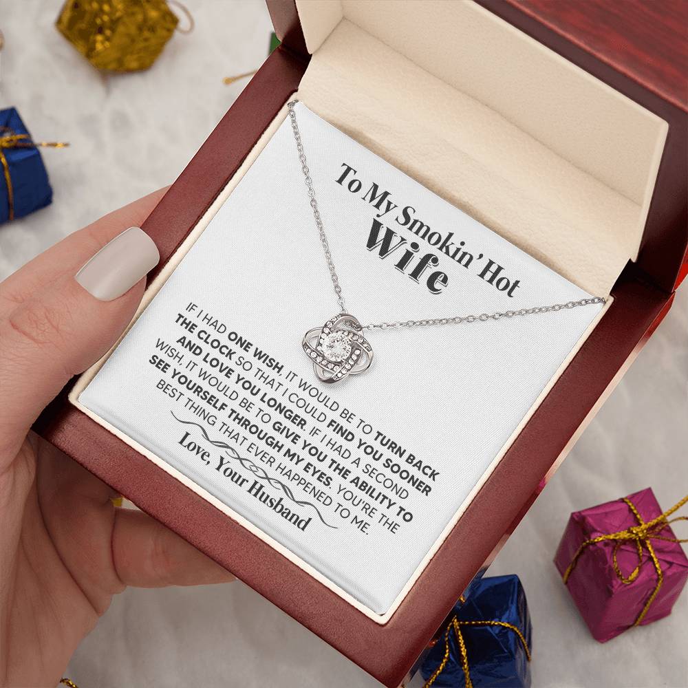 One Wish - Necklace - Wife, From Your Husband – I’d Turn Back Time Just to Love You Longer on Mother’s Day