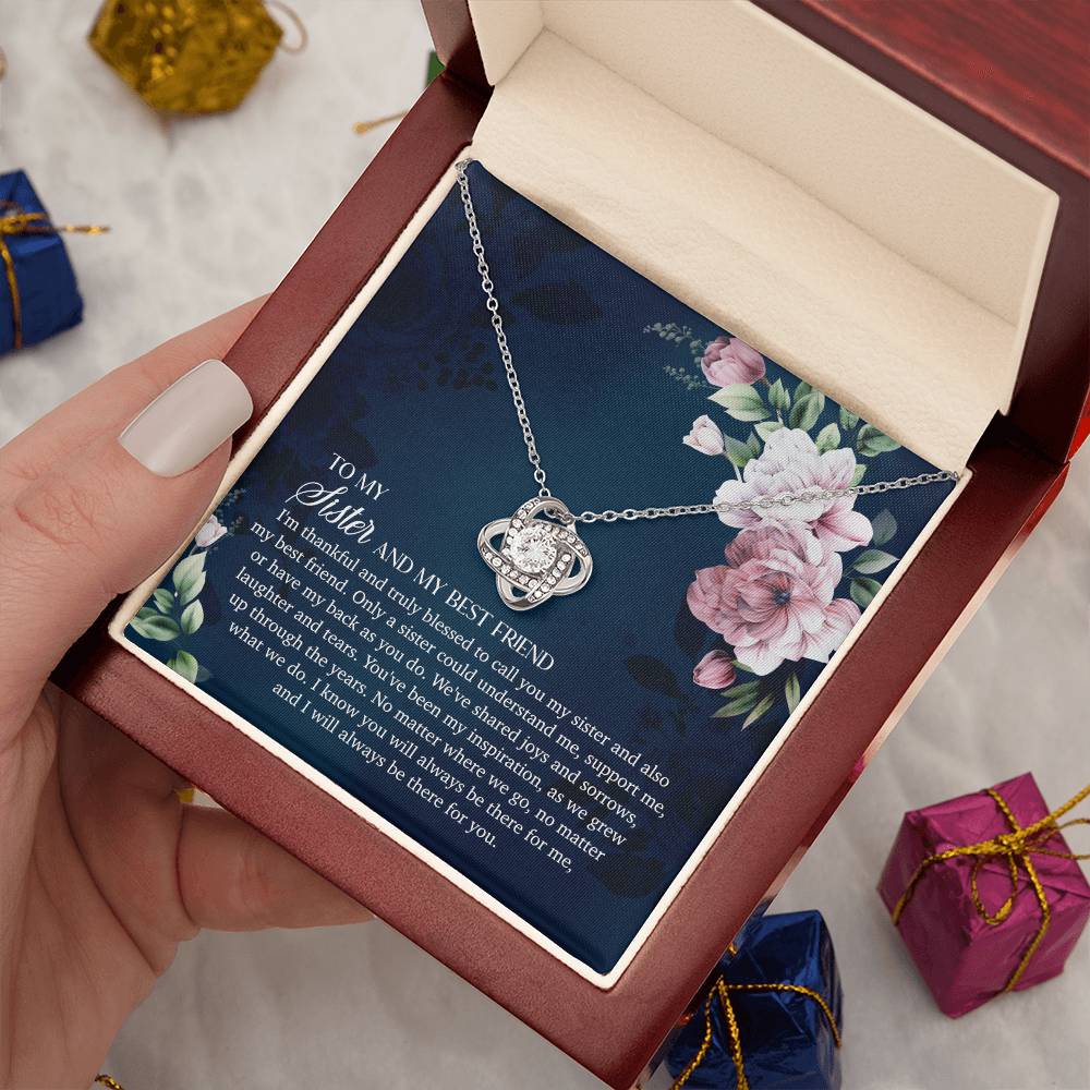 To My Sister and My Best Friend - Love Knot Necklace
