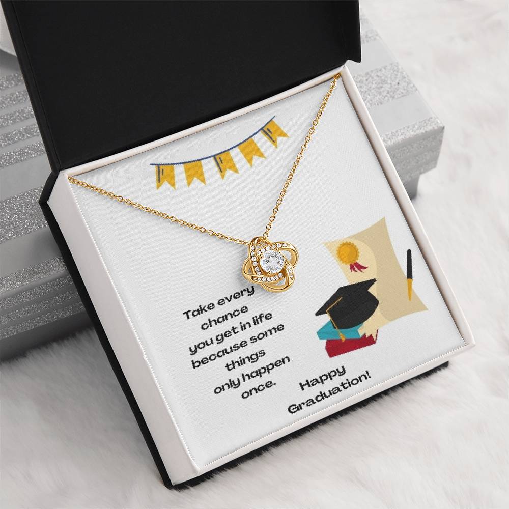 " a Graduation Gift-Love Know Necklace"-"Take Every Chance" - Gift For Girlfriend, My Friends To Graduation Day