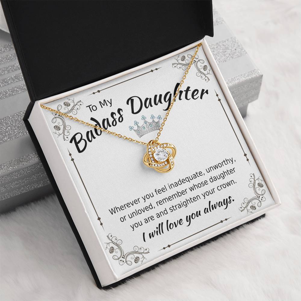 To My Badass Daughter - Love Knot Necklace