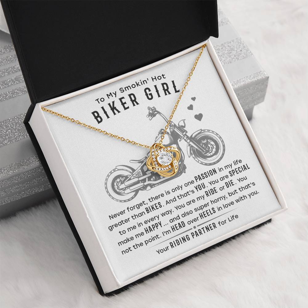 (Almost Gone - Limited Stock) to My Smokin' Hot Biker Girl - From Riding Partner for Life - Necklace