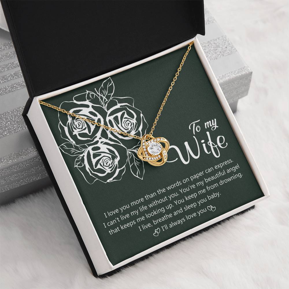 I'll Always Love You Love Knot Necklace for Wife