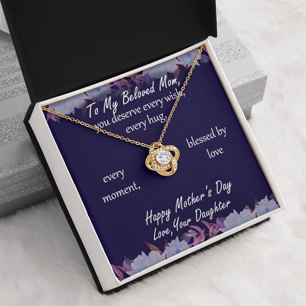 "Blessed by Love" - Mother's Day Necklace -  Ro My Beloved Mom - Happy Mother's Day Love, Your Daughter