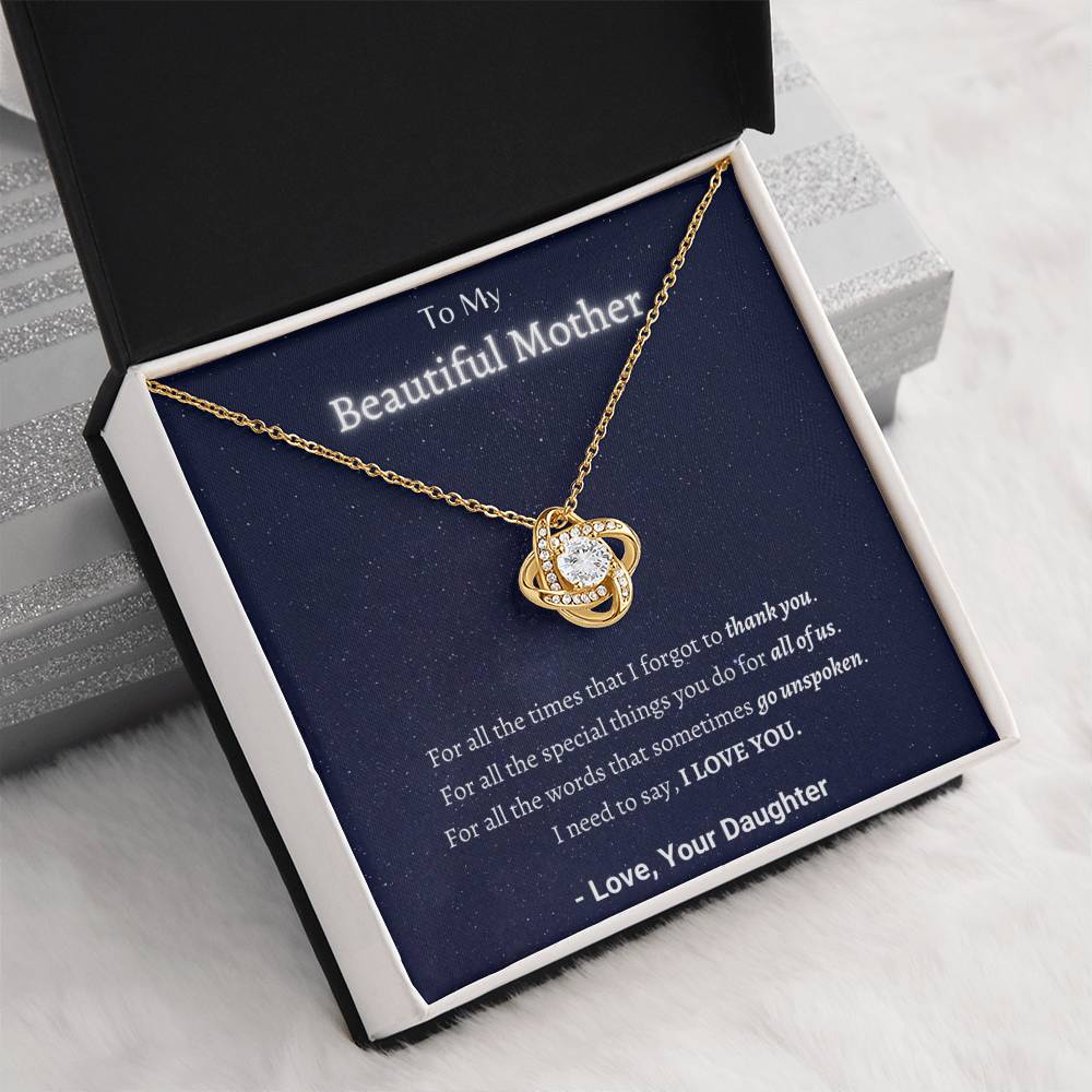 "I Am Thankful, Mom" - Bond in the Sky - Necklace - Gift For Mother - To My Beautiful Mother