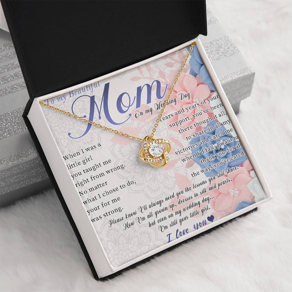 To Mom on My Wedding Day Necklace, Wedding Day Gift for Mom, Mom Wedding Gift From Bride, Gift for Mom on Wedding Day, Mother of the Bride Gift