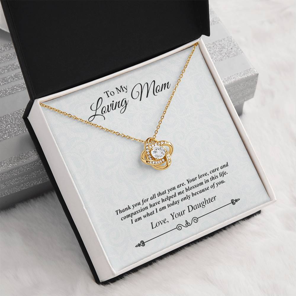 'To My Loving Mom' Jeweled Knot - Thank You for All That You Are