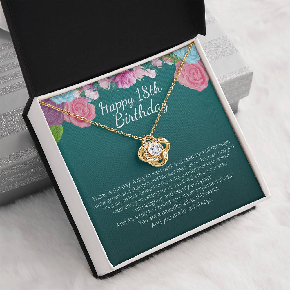 Happy 18th Birthday Necklace,Gift for 18 year old girl, gift for her