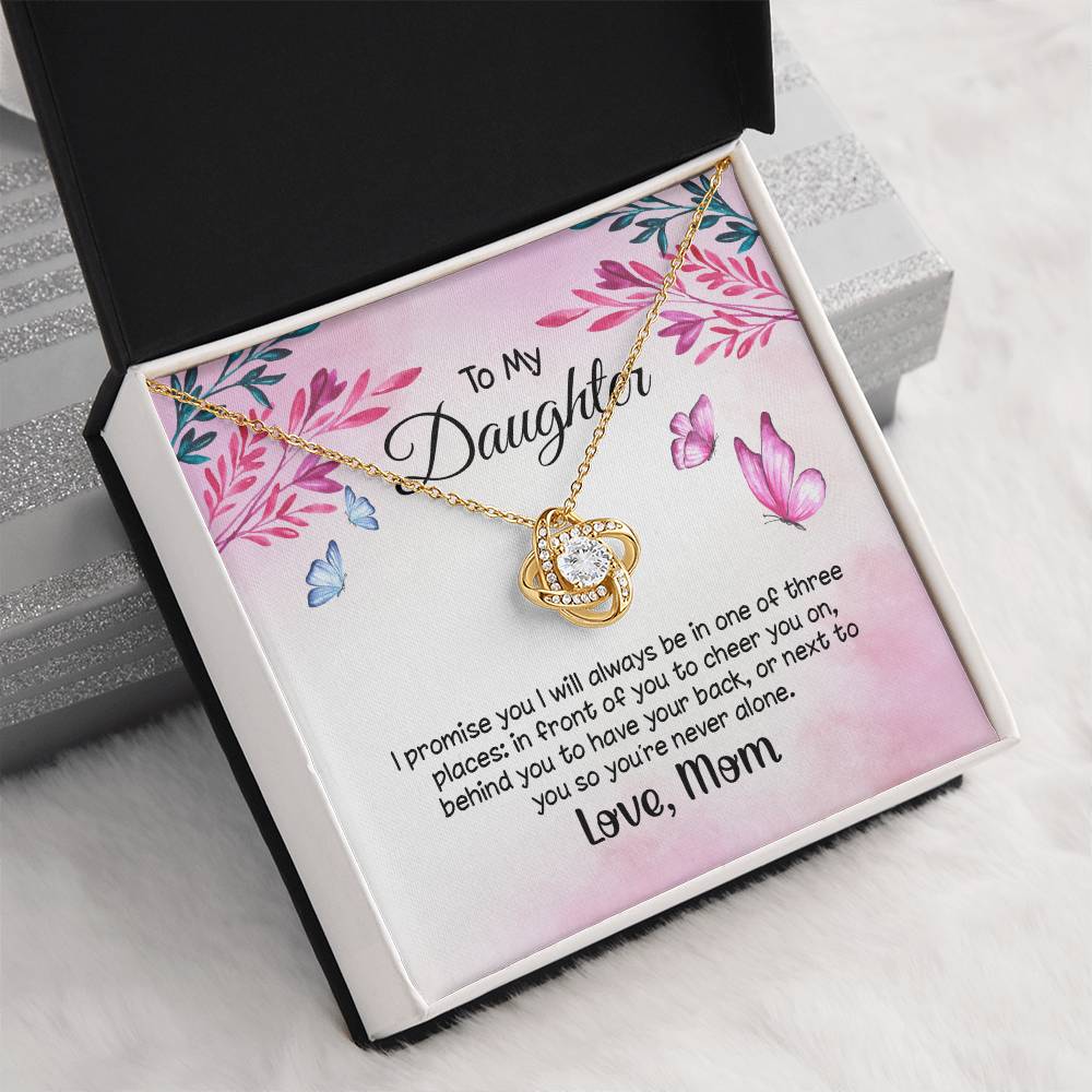 To My Daughter Necklace - Always in Front, Behind, or Beside You on Easter