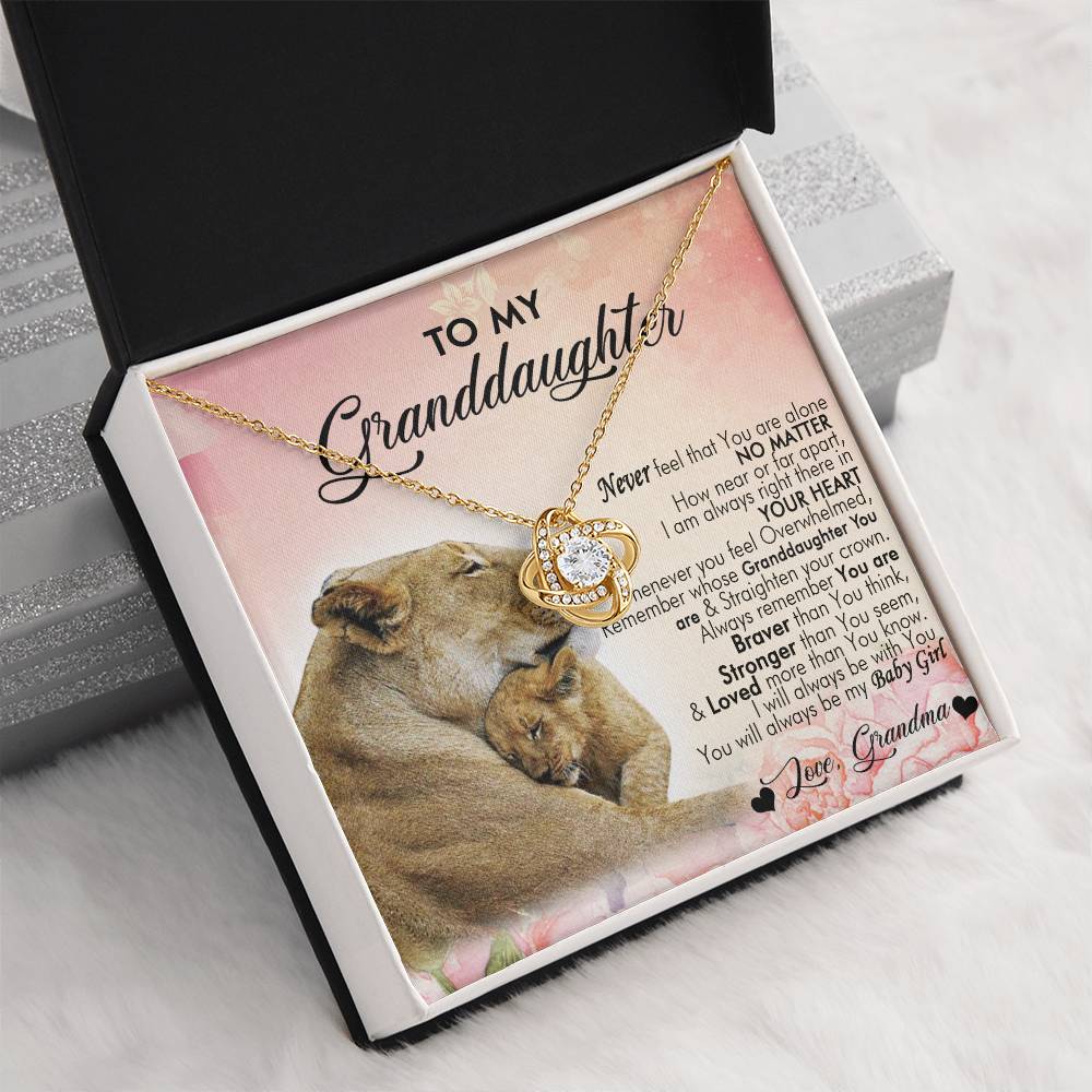 (Almost Gone) to My Granddaughter Love Knot Necklace