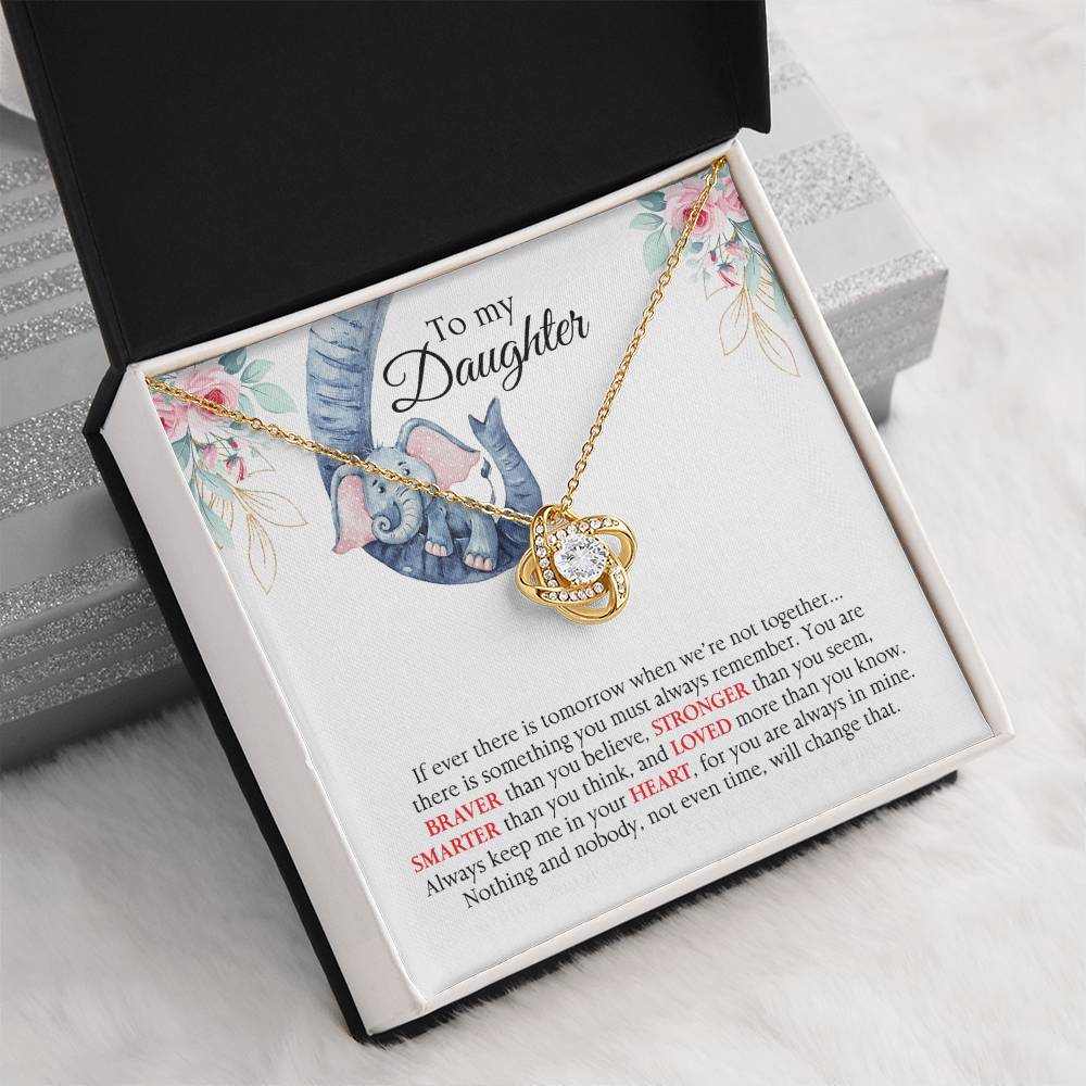 (Almost Gone ) Love Knot Necklace for Daughter -  From Dad to My Daughter – Chase Your Dreams, Happy Graduation